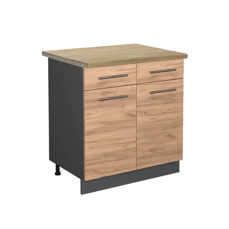 Dulap de bază de bucătărie Fame-Line Stejar Goldkraft 80 cm , AP Stejar Vicco Discount