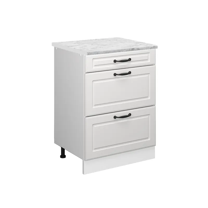 Dulap de bază de bucătărie R-Line Casă de țară albă 60 cm marmură AP Vicco Lichidare de stoc