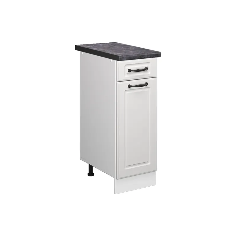 Dulap de bază de bucătărie R-Line Casă de țară albă 30 cm , AP Antracit Vicco Lichidare de stoc
