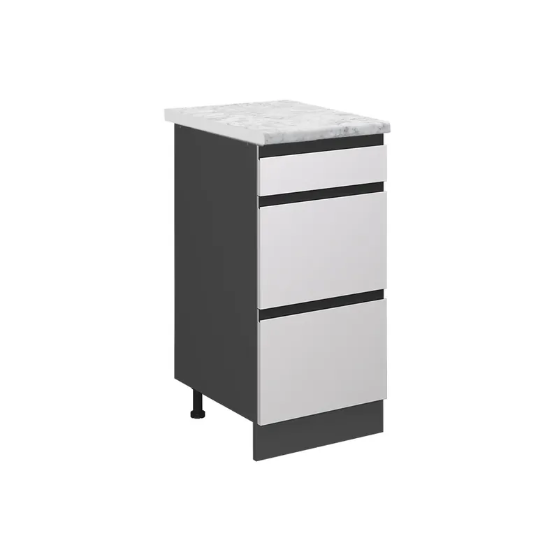 Dulap de bază de bucătărie R-Line Alb 40 cm marmură AP Vicco Plată sigură