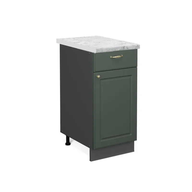 Dulap de bază de bucătărie Fame-Line Casă de țară verde și aurie 40 cm , AP Marmură Vicco Mai ieftin