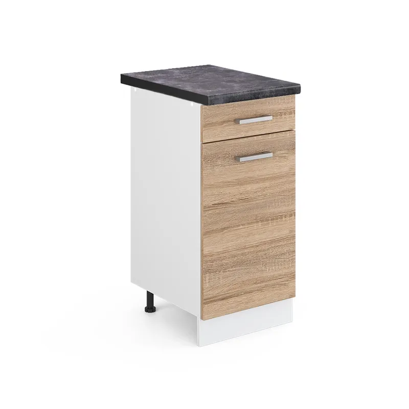 Dulap de bază de bucătărie R-Line Sonoma 40 cm , AP Antracit Vicco Reduceri