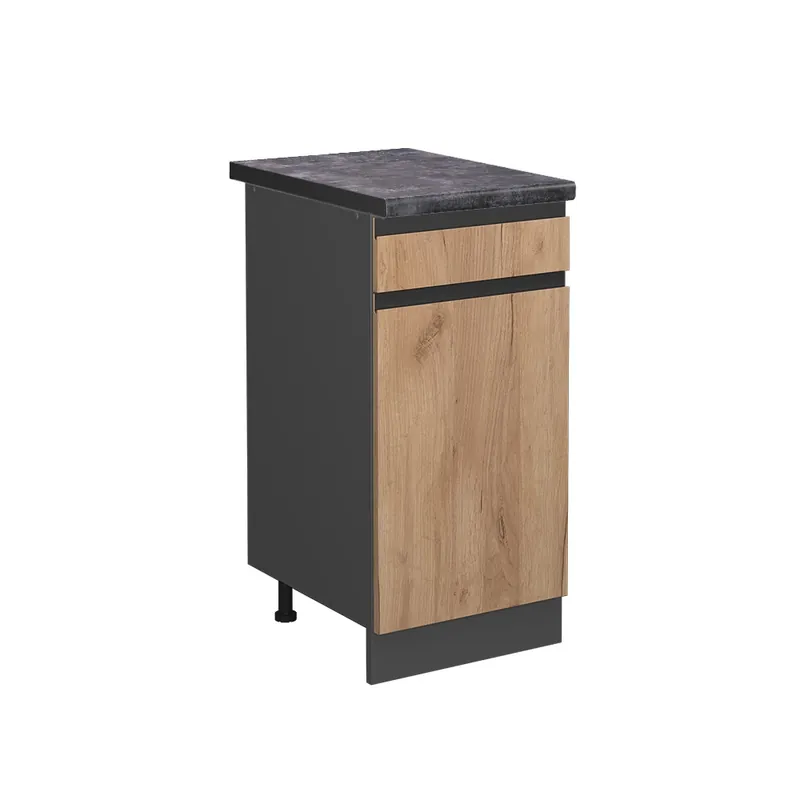 Dulap de bază de bucătărie R-Line Stejar Goldkraft 40 cm , AP Antracit Vicco Noutate
