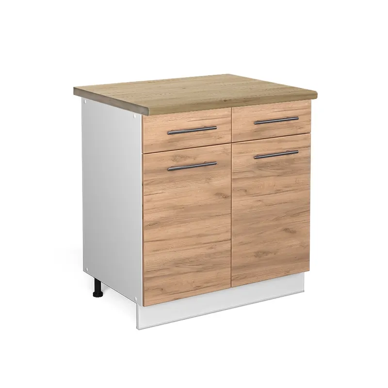 Preț redus Dulap de bază de bucătărie Fame-Line Stejar Goldkraft 80 cm , AP Stejar Vicco