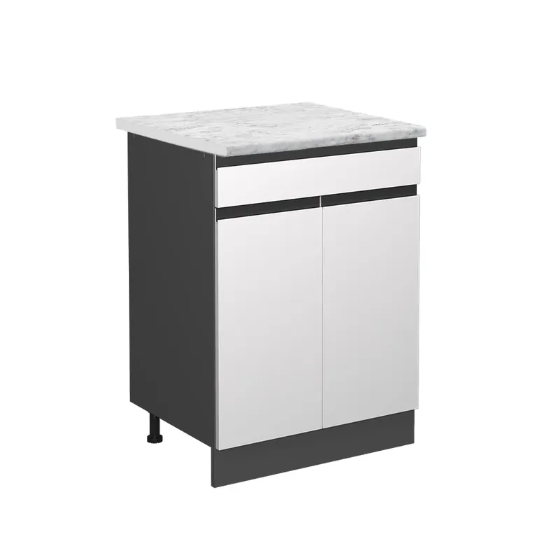 Cumpără online Dulap de bază de bucătărie R-Line Alb 60 cm marmură AP Vicco