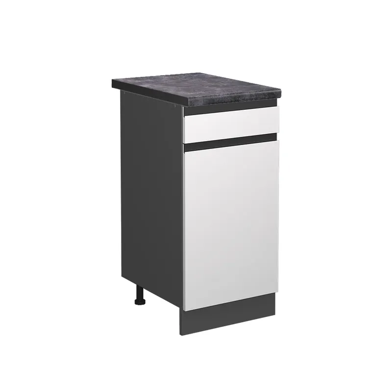 Livrare expres Dulap de bază de bucătărie R-Line Alb 40 cm , AP Antracit Vicco