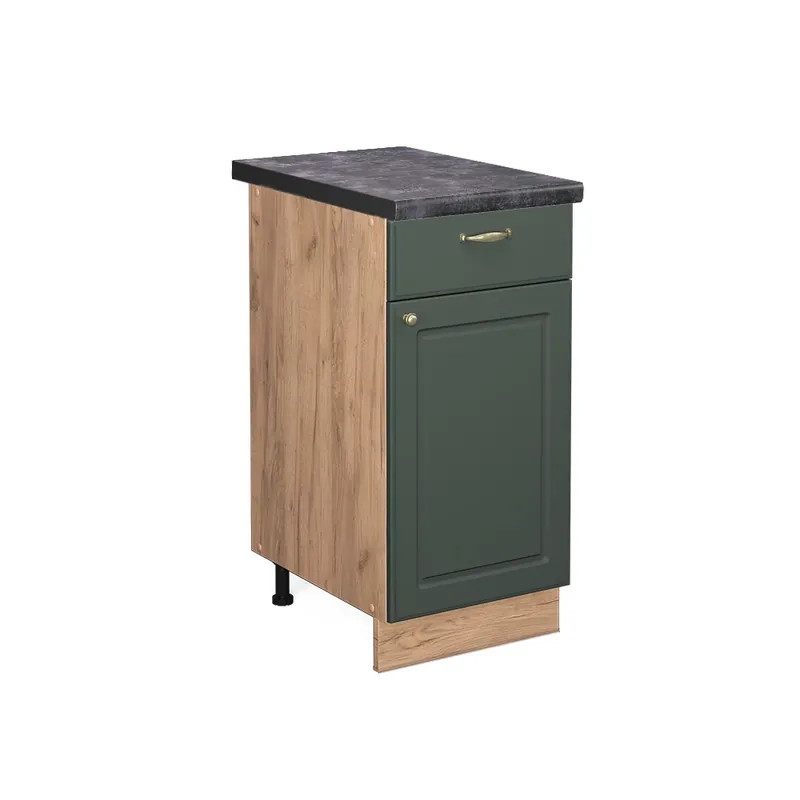 Dulap de bază de bucătărie Fame-Line Casă de țară verde și aurie 40 cm , AP Antracit Vicco Preferatul clienților