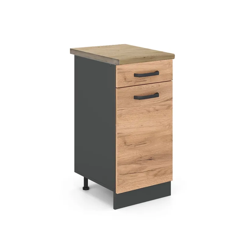 Preț mic Dulap de bază de bucătărie R-Line Stejar Goldkraft 40 cm , AP Stejar Vicco