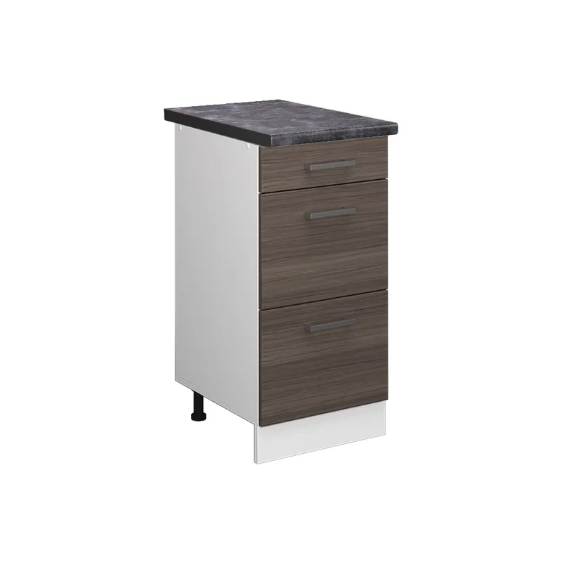 Dulap de bază de bucătărie R-Line Gri nobil 40 cm cu sertare, AP antracit Vicco Mai ieftin