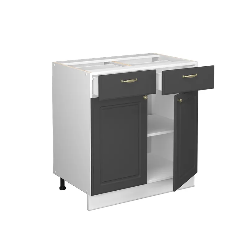 Bestseller Dulap de bază de bucătărie Fame-Line Aur antracit 80 cm , AP Marmură Vicco