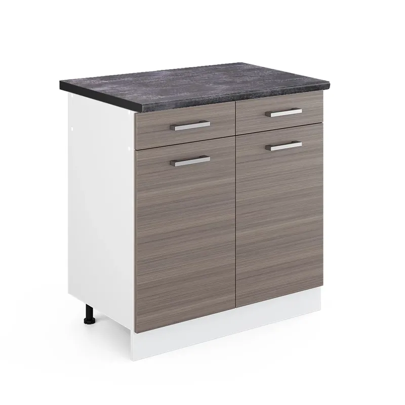 Dulap de bază de bucătărie R-Line Gri nobil 80 cm , AP Antracit Vicco Cel mai bun preț