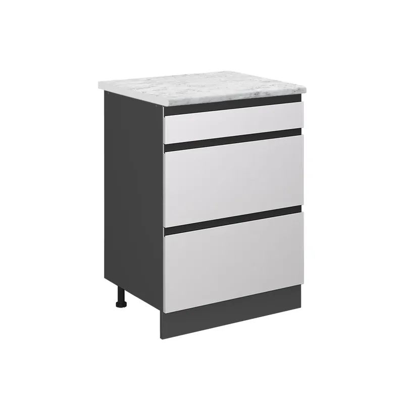 Dulap de bază de bucătărie R-Line Alb 60 cm marmură AP Vicco Discount