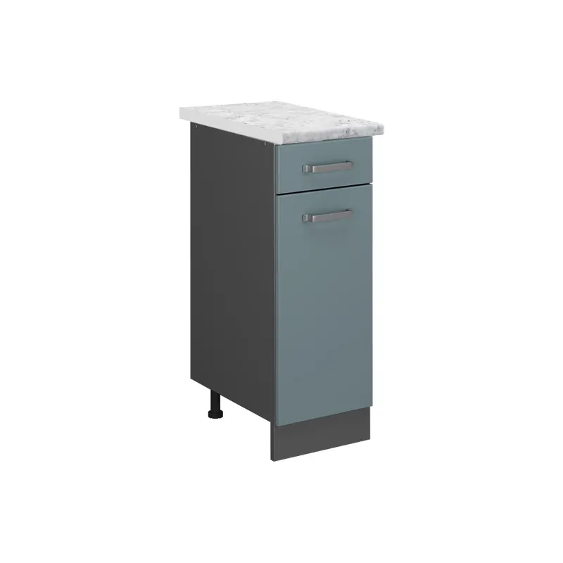 Preț redus Dulap de bază de bucătărie R-Line Albastru-gri 30 cm marmură AP Vicco