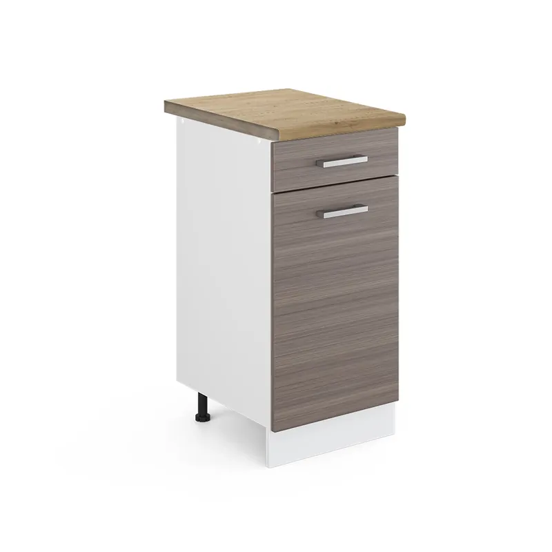 Dulap de bază de bucătărie R-Line Gri nobil 40 cm , AP Stejar Vicco Reducere extra