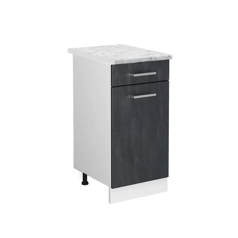 Dulap de bază de bucătărie R-Line Beton negru 40 cm marmură AP Vicco Expediere rapidă