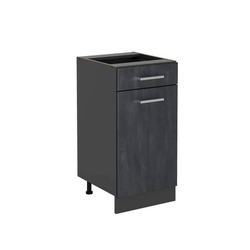Dulap de bază de bucătărie R-Line Beton negru 40 cm fara blat Vicco Disponibil imediat