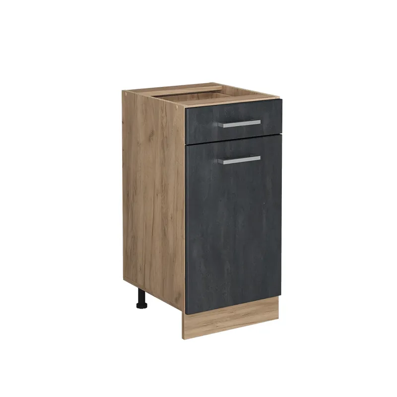 Calitate înaltă Dulap de bază de bucătărie R-Line Beton negru 40 cm fara blat Vicco