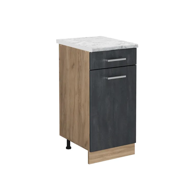 Dulap de bază de bucătărie R-Line Beton negru 40 cm marmură AP Vicco Cumpără online