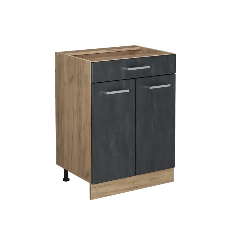 Dulap de bază de bucătărie R-Line Beton negru 60 cm fara blat Vicco Super ofertă