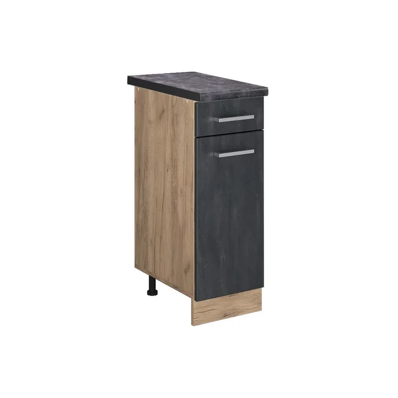 Dulap de bază de bucătărie R-Line Beton negru 30 cm AP Antracit Vicco Ofertă de sezon