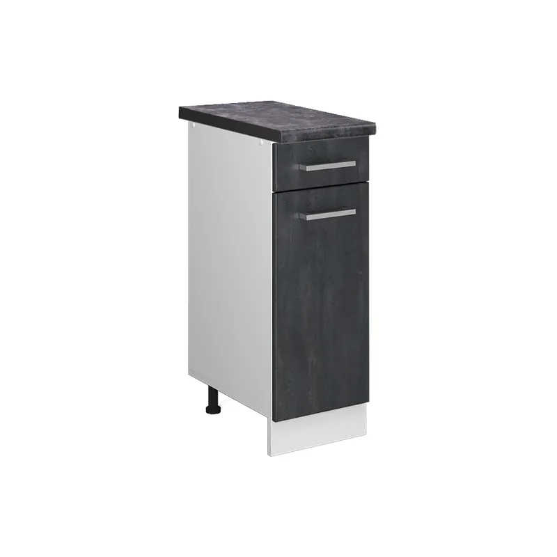 Preț redus Dulap de bază de bucătărie R-Line Beton negru 30 cm AP Antracit Vicco