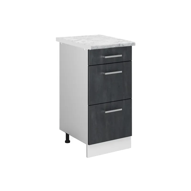 Dulap de bază de bucătărie R-Line Beton negru 40 cm marmură AP Vicco Ofertă de sezon
