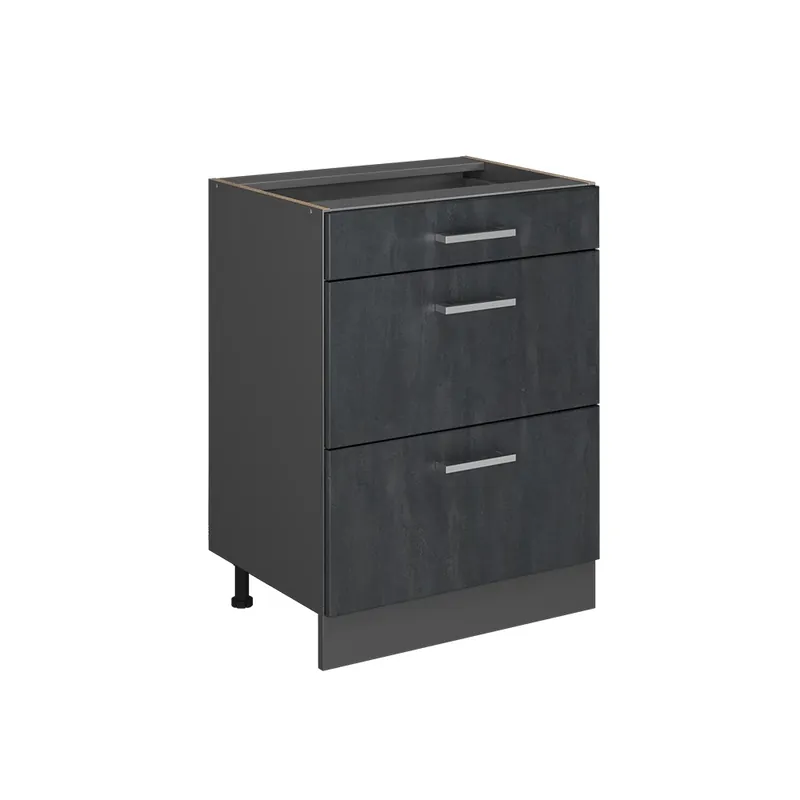Dulap de bază de bucătărie R-Line Beton negru 60 cm fara blat Vicco Ofertă de sezon