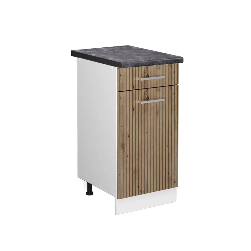 Dulap de bază de bucătărie R-Line Stejar artizanal 40 cm , AP Antracit Vicco Vezi acum