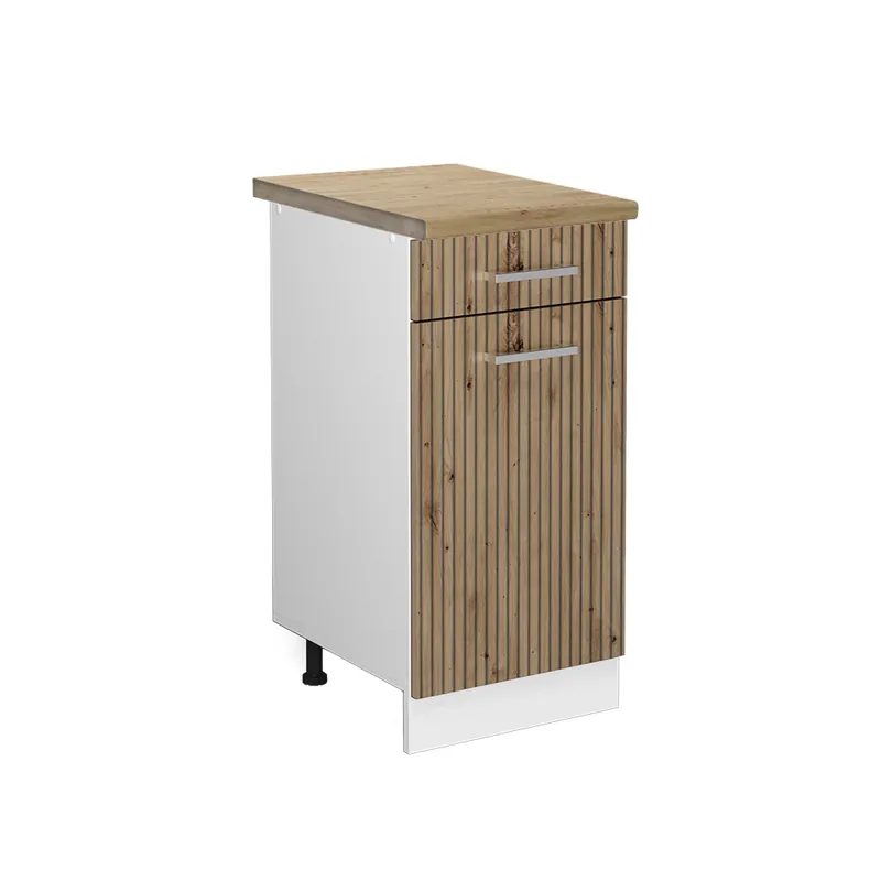 Ofertă de sezon Dulap de bază de bucătărie R-Line Stejar artizanal 40 cm , AP Stejar Vicco