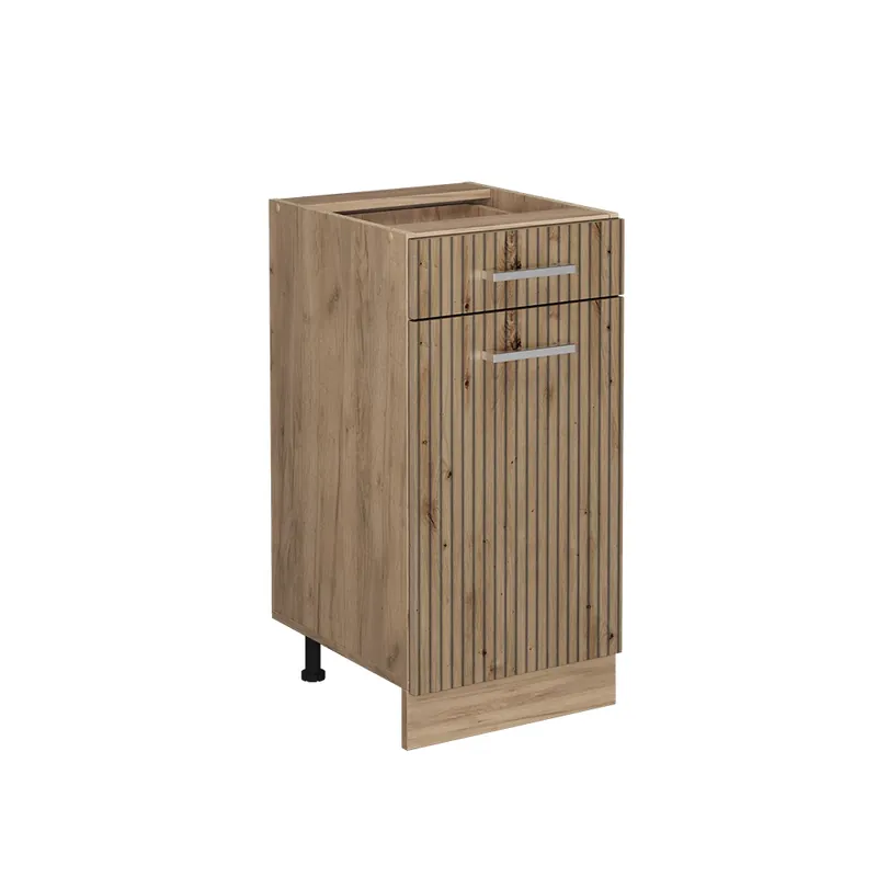 Dulap de bază de bucătărie R-Line Stejar artizanal 40 cm fara blat Vicco Reduceri