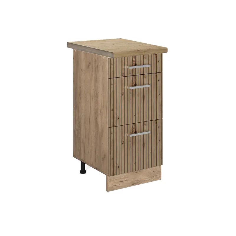 Dulap de bază de bucătărie R-Line Stejar artizanal 40 cm cu sertare, stejar AP Vicco Cumpără acum