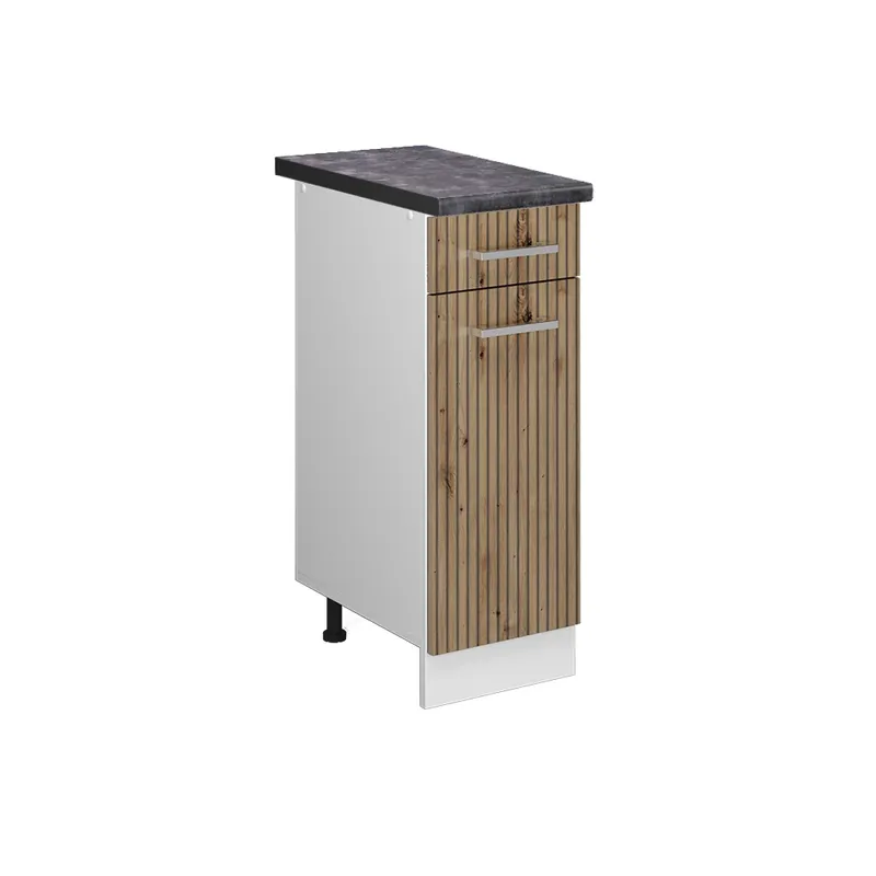 Dulap de bază de bucătărie R-Line Stejar artizanal 30 cm , AP Antracit Vicco Noutate