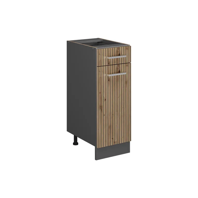 Reduceri Dulap de bază de bucătărie R-Line Stejar artizanal 30 cm fara blat Vicco