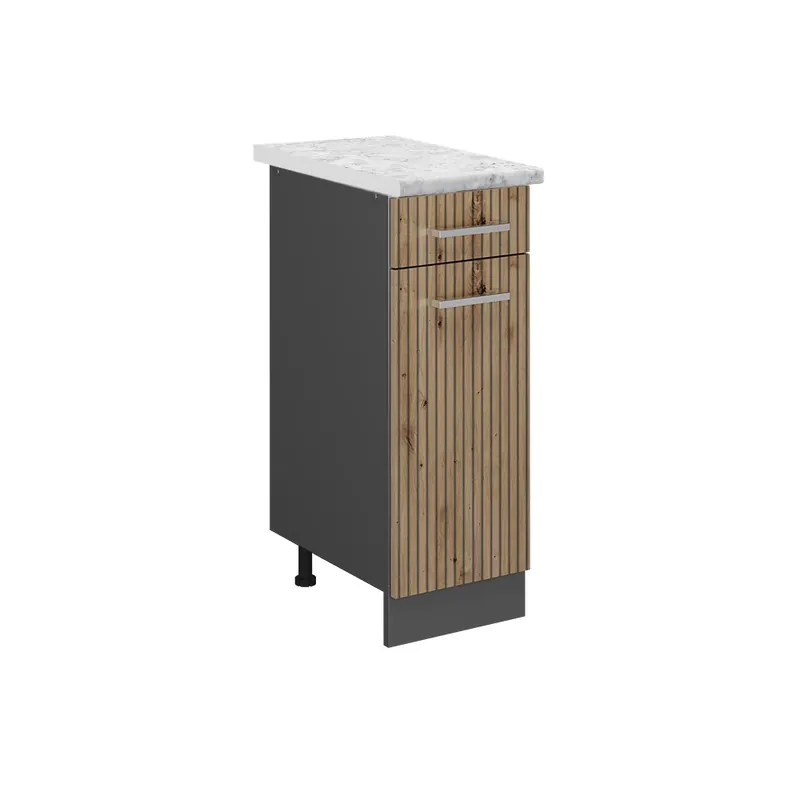 Cumpără acum Dulap de bază de bucătărie R-Line Stejar artizanal 30 cm marmură AP Vicco