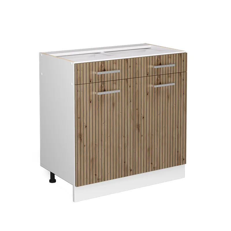 Bestseller Dulap de bază de bucătărie R-Line Stejar artizanal 80 cm fara blat Vicco