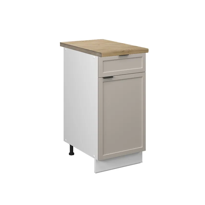 Ofertă de sezon Dulap de bază de bucătărie Fame-Line GriBej 40 cm , AP Stejar Vicco