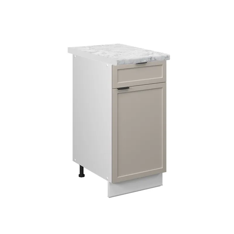 Preț redus Dulap de bază de bucătărie Fame-Line GriBej 40 cm , AP Marmură Vicco