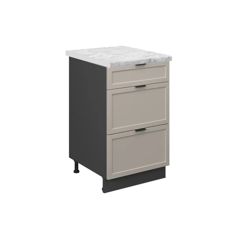 Ofertă specială Dulap de bază de bucătărie Fame-Line GriBej 50 cm , AP Marmură Vicco