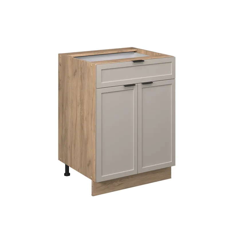 Dulap de bază de bucătărie Fame-Line GriBej 60 cm cu sertar, fara blat Vicco Preț mic