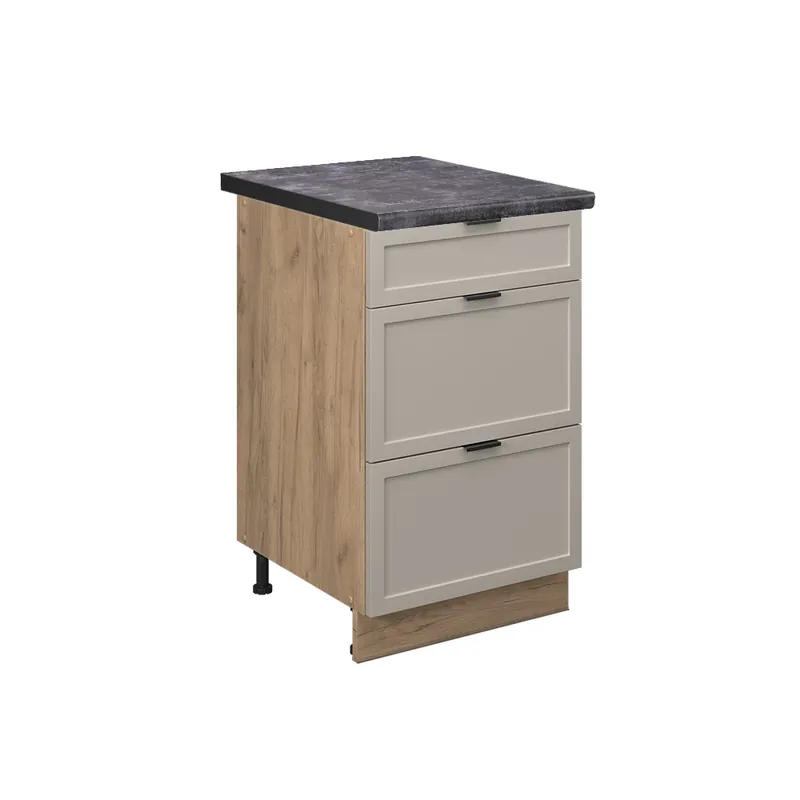 Dulap de bază de bucătărie Fame-Line GriBej 50 cm , AP Antracit Vicco Discount