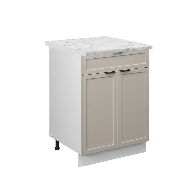 Ofertă limitată Dulap de bază de bucătărie Fame-Line GriBej 60 cm cu sertar, marmura AP Vicco