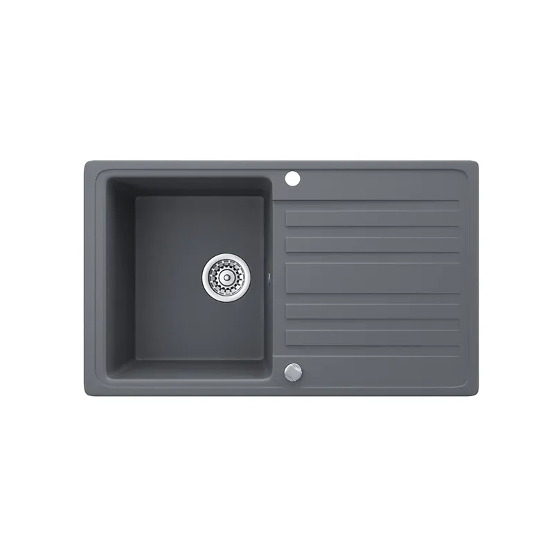 Cumpără online Chiuveta Gri 76.5 x 46 cm cu loc de uscare Bergstrom