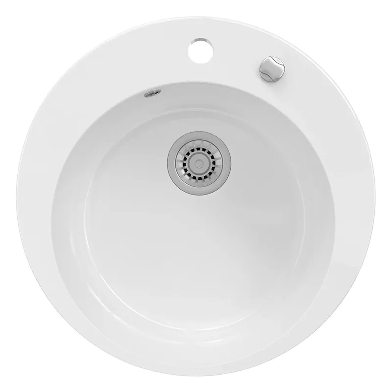 Chiuvetă de bucătărie Valencia Alb 50.5 x 50.5 cm În jurul Bergstrom Expediere rapidă
