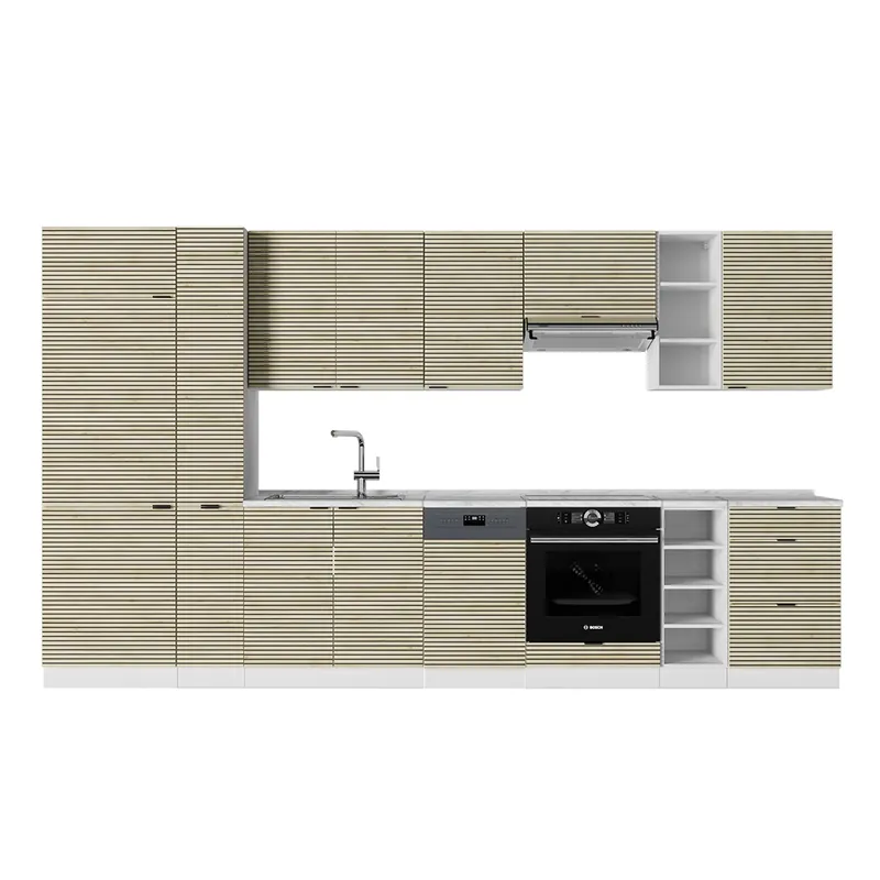 Preferatul clienților Kitchenette Fame-Line Panou stejar/alb 355 cm fara blat Vicco