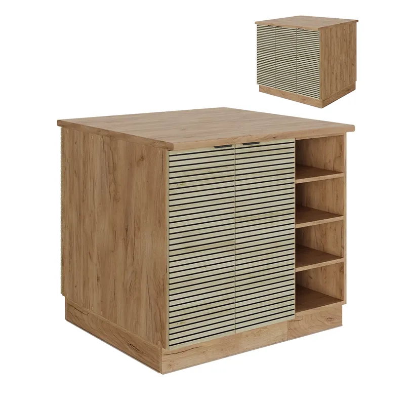 Bestseller Insula de bucătărie Fame-Line Panou de stejar 90 cm fara blat Vicco