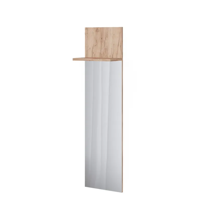 Suport de perete pentru haine Siri Stejar Goldkraft 36x135 cm cu oglindă Vicco Popular