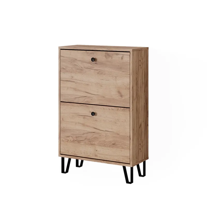 Tipper de pantofi Siri Stejar Goldkraft 60x92 cm cu 2 sertare cu balamale Vicco Plată securizată