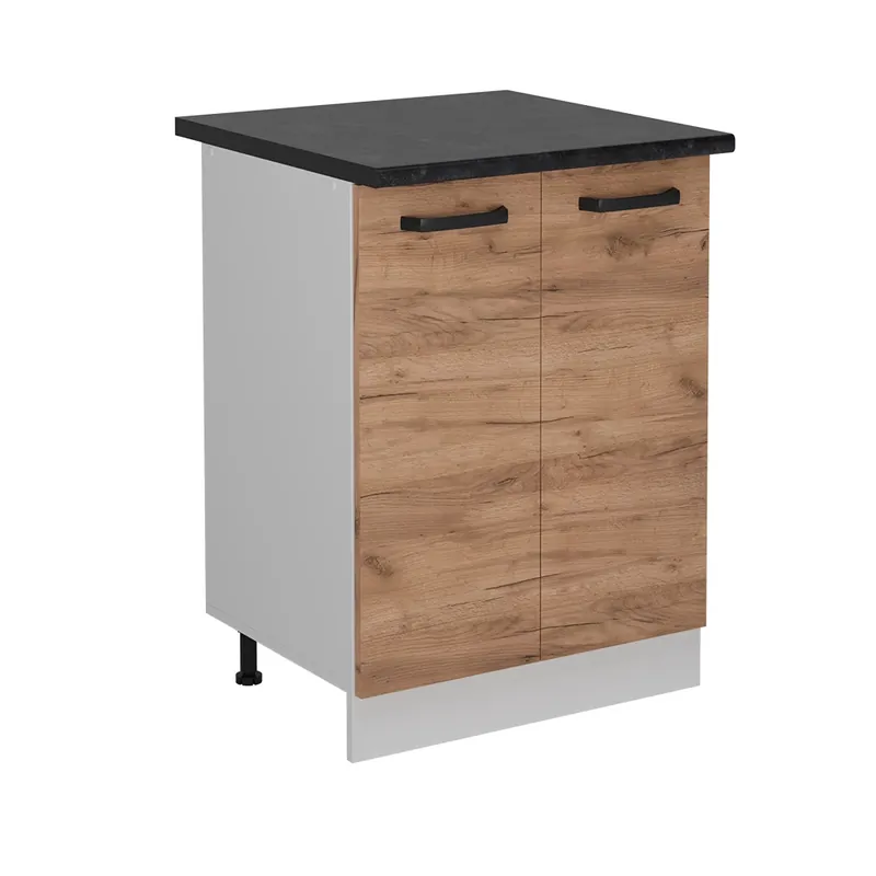 Ofertă exclusivă Dulap de bază de bucătărie R-Line Stejar Goldkraft 60 cm AP Antracit Vicco