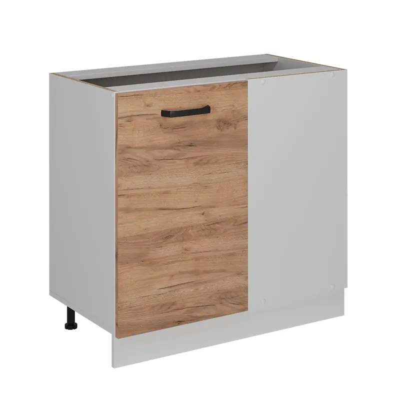 Retur ușor Dulap de bază de colț R-Line Stejar Goldkraft 86 cm fara blat Vicco