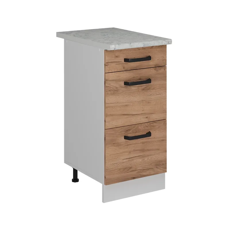 Reducere Dulap de bază de bucătărie R-Line Stejar Goldkraft 40 cm marmură AP Vicco